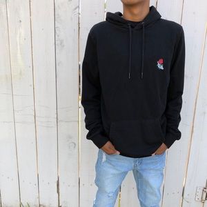 Rose Embroidered Hoodie